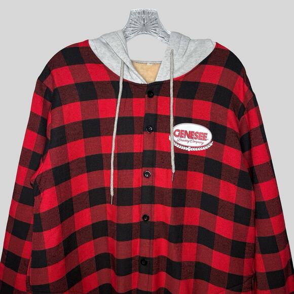 Genesee Brewing Company Plaid Shacket Shirt Jacket - Picture 2 of 7
